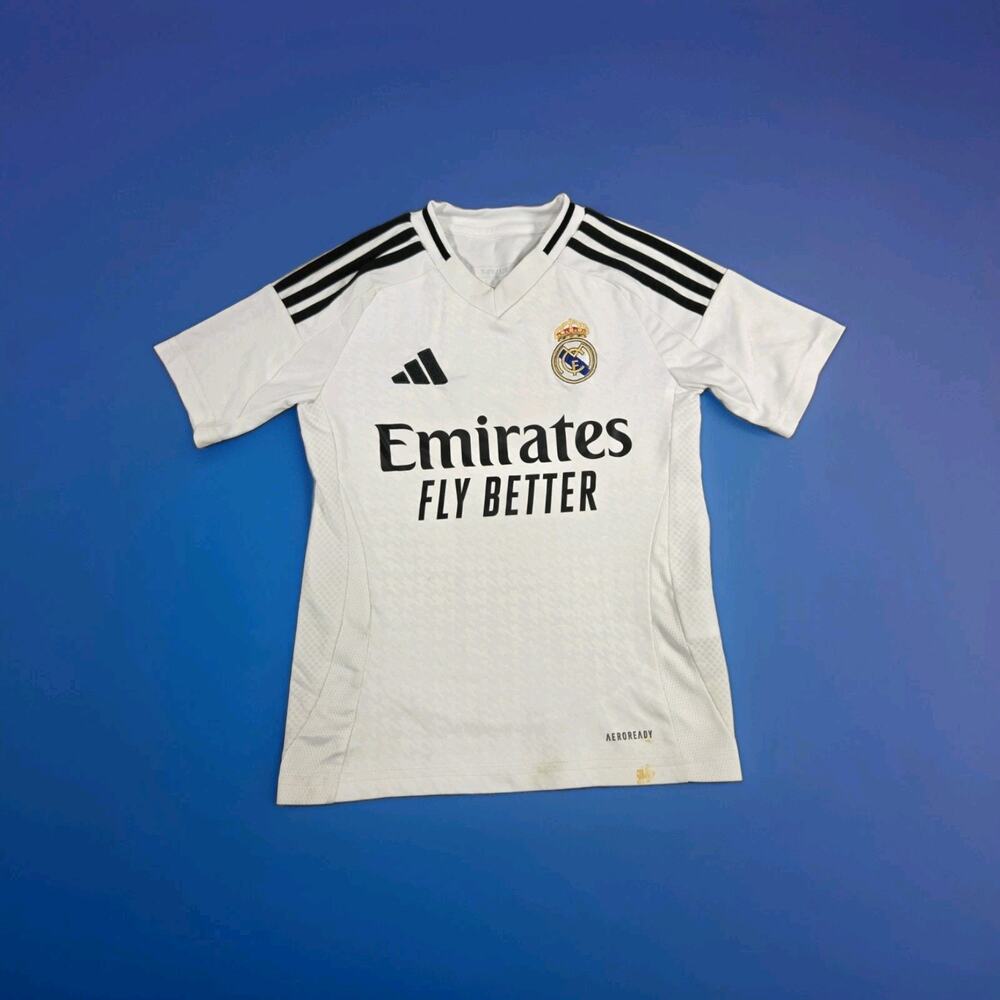 Adidas Real Madrid Jersey Kid's Sz XS 7-8Y Home football Shirt 2024/25 White C12
